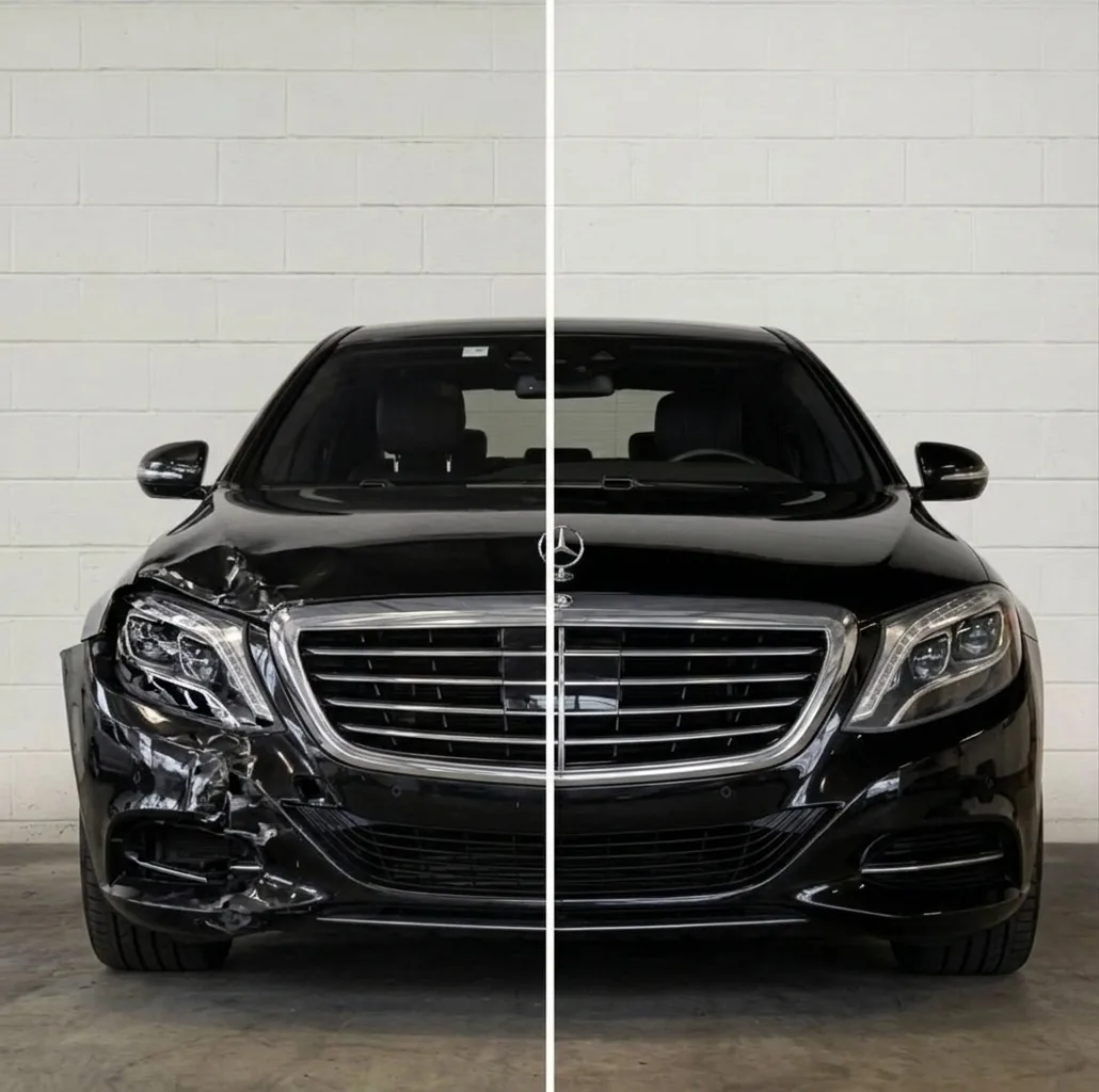 Ремонт передней части Mercedes S-класса
